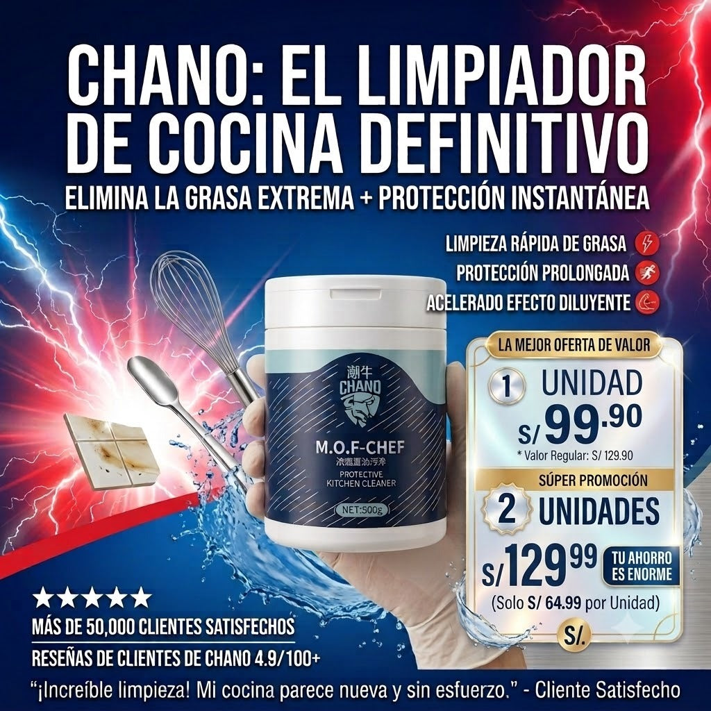 Chano M.O.F-Chef, el limpiador de cocina definitivo